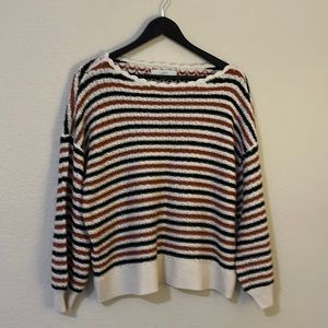 - LOFT black/rust/cream sweater in EUC - size L